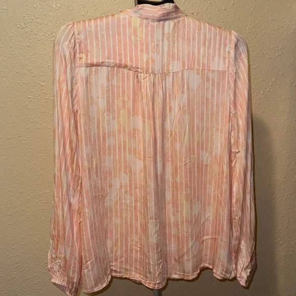 Mystree Peach and Cream Striped Blouse - Picture 7 of 10